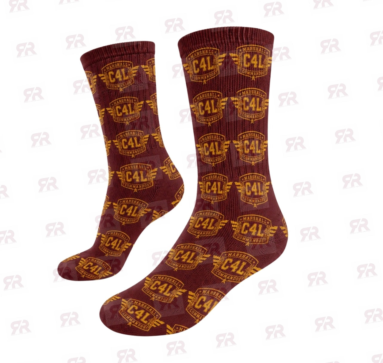 Marshall Maroon Socks